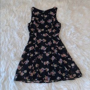 Forever 21 navy blue floral dress